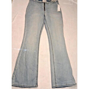 BDG Urban Outfitters Flare Jeans Size 32 Zip fly pocketless Raw Frayed top